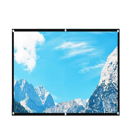 Projector Screen Metal Grey Anti-Light 60-130 inch Portable Reflective Screen ,Wrinkle-Free Outdoor Projector Screen