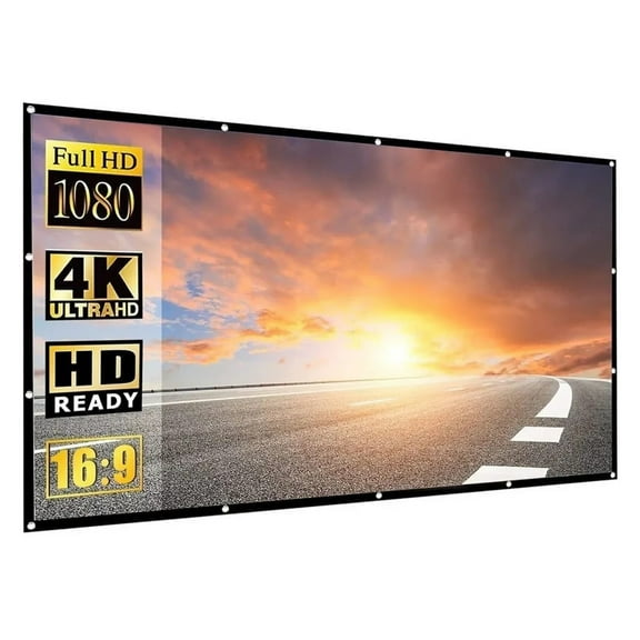 Projector Screen Portable Movie Screen For Outdoor Indoor Foldable Wrinkle Free Screen Support Front Rear Projection ,Wrinkle-Free