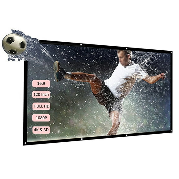 Projector Screen,Portable Screen Office Movies 16 9 Outdoors 120-inch Wall Mounted Qisuo Mounted Theater Portablescreen Screen Screen Portable16 Uteam Portable Screen