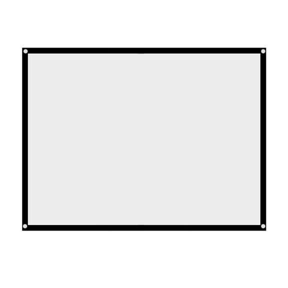 Projector Screen,Rear Projection Screen Portable Foldable Noncrease Projector Curtain Screen 4:3 for Outdoor Camping Movie Open Air Cinema White[72in]