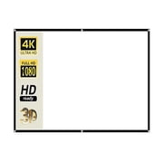 Projector Screen Soft High Density White Less Creases 60-200inch Portable Foldable Support Double Sided Projection Outdoor Movie
