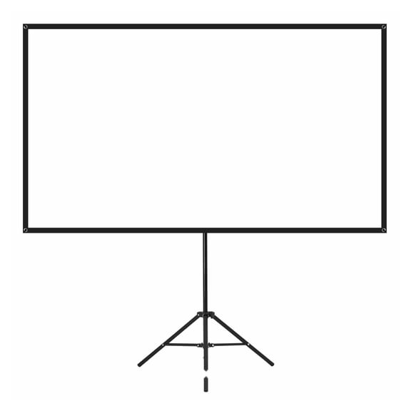 Projector Screen with Stand 80 Inch, 16:9 Portable Movie Screen, 4K HD Wrinkle Free Indoor Outdoor Tripod Projection Screen for Home Theater, Office Presentation
