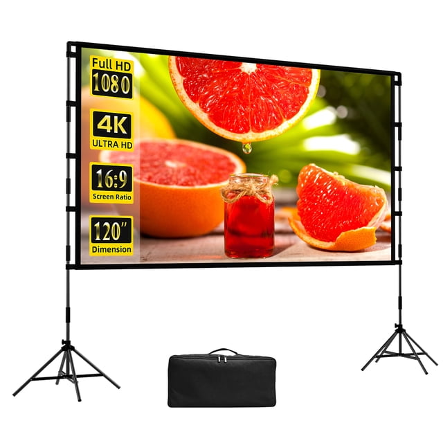 GAINVANE Bracket Projection Screen, 120inch, Indoor and Outdoor, Free Standing,
