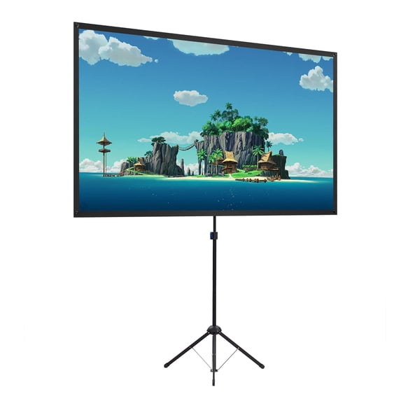 Projector Screen with Stand, Portable Projector Screen and Stand, 60 Inch 16:9,