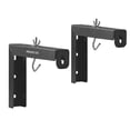 thumbnail image 1 of Projector Screen Wall Mount L-Brackets - Wall Hanging Bracket For Home Projector and Movie Screens, 6 inch Adjustable Mounting Hooks for Projection Screen, 1 Pair, Black, 66 Lb Capacity Each, Black, 1 of 10