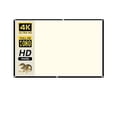 thumbnail image 1 of Projector Screen White Grid Anti-Light 16:9 Projection Screen 72 100 120 130 Inch Portable Reflective Cloth Metal Hook ,Wrinkle-Free, 1 of 10