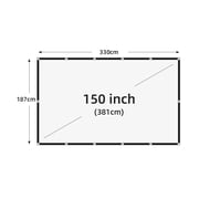 Projector Screen White Less Creases 60-200 Inch Soft High Density Portable Foldable Projection Screen For Outdoor Movie