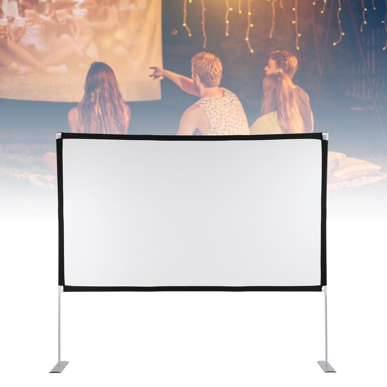Projector Screen With Stand Portable Projection Screen 169 4K HD Rear