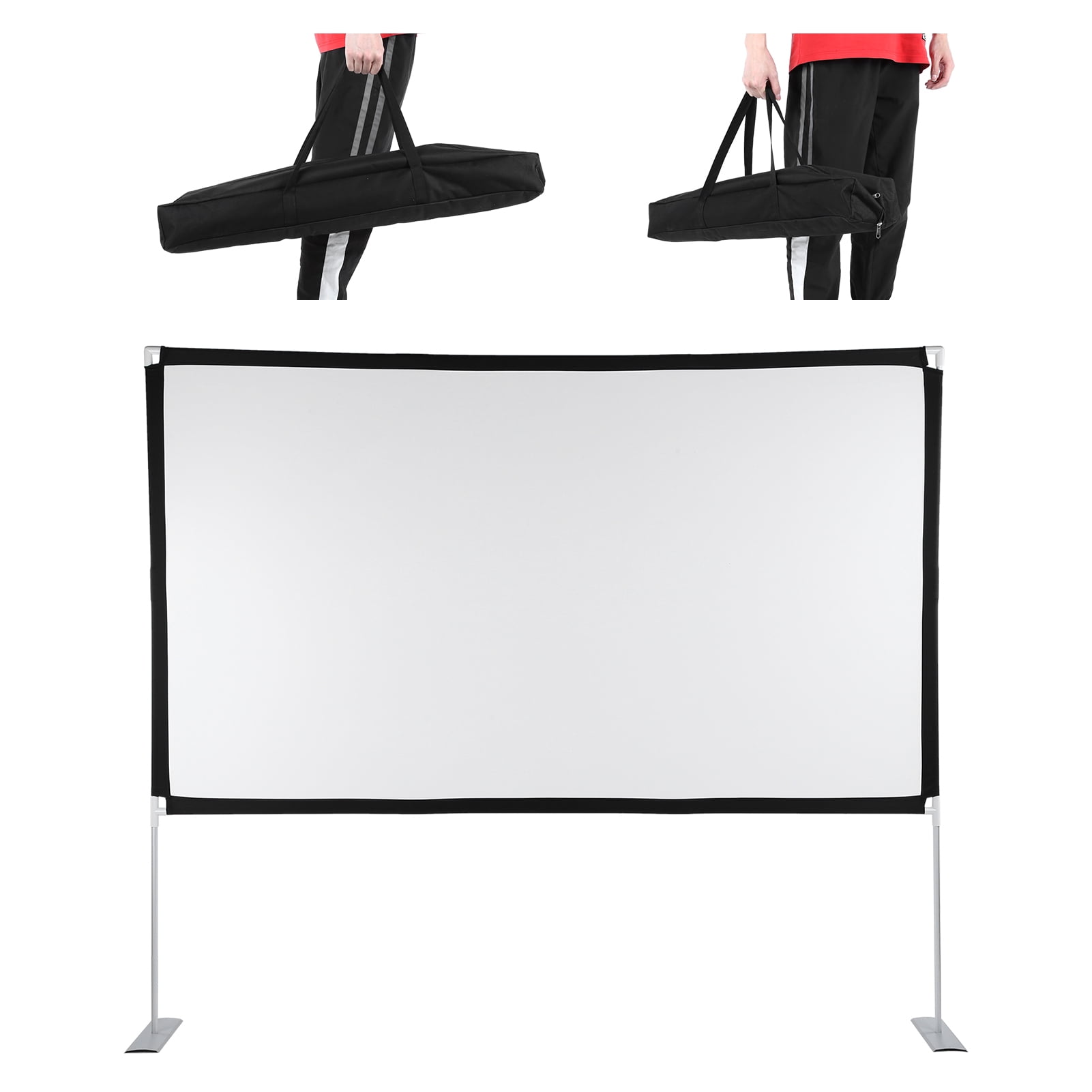 Projector Screen With Stand Portable Projection Screen 169 4K HD Rear