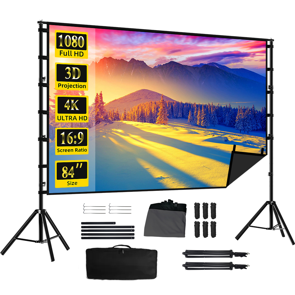 Shadow Projecter Toot shadow Projector Screen With Stand Soft White Less Creases 84 in ...