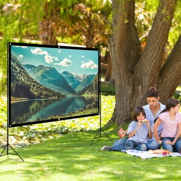Projector Screen for Projection Movies - Foldable Anti-Crease Portable Screen for Home, Outdoor, and Indoor Use