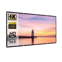 Projector Screens 16:9 Proyector 60 72 84 92 120 150Inch Smart Home Outdoor KTV Office Portable Simple Curtain Projection ,Wrinkle-Free