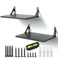 thumbnail image 1 of Projector Shelf, Black Projector Wall Mount Floating Shelf, Projector Stand, Projector Rack Holder, Projector Mount with Cable Ties-2pcs, 1 of 7