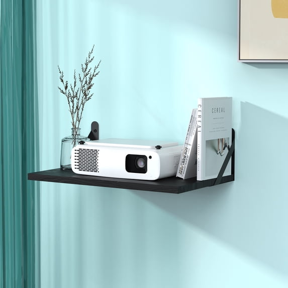 Projector Shelf,Projector Wall Mount Floating Shelf, Projector Stand,Projector Rack Holder,Projector Mount,PlayStation Shelf,Router Shelf Storage Box Modem Cable Shelf by Wood