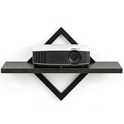 Projector Shelf for Wall Mount, 14.97" x 7.87" Floating Shelf & Rack Holder for Router, Modem, Cable Box