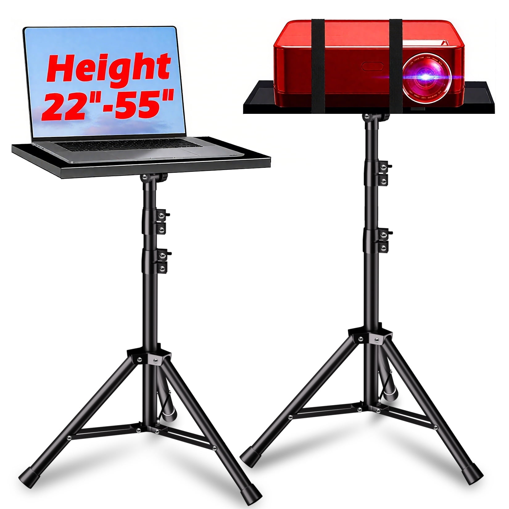 Projector Stand, Laptop Tripod Stand Adjustable Height 22 to 54 Inch,Projector Tripod,Tripod for Projector,DJ Equipment,Projector Tripod Stand for Outdoor Movies,Office, Home, Stage or Studio