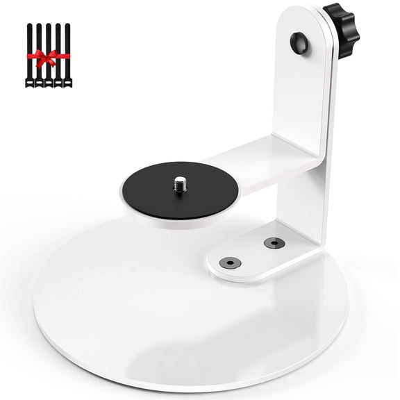 Projector Stand Table, Desktop Mount 360° Adjustable with 1/4" Screw, Projector Bracket Holder with Cable Ties for Indoor/Outdoor/Office