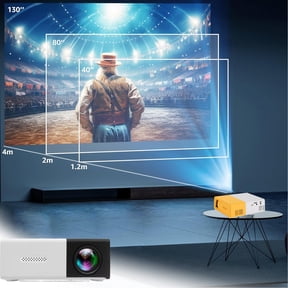 Projector with WIFI and Bluetooth, Portable Outdoor Mini Movie Projector, Native 720P, 4K Supported Compatible with Android/iOS/Windows/TV Stick/HDMI/USB