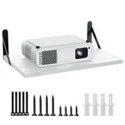Projector Wall Mount Shelf, Projector Wall Mount Floating,Projector Shelf for Wall, Modem Shelf/Router Shelf/Cable Box Wall Mount/Router Wall Mount, Projector Holder Stand Accessories with Cable Ties