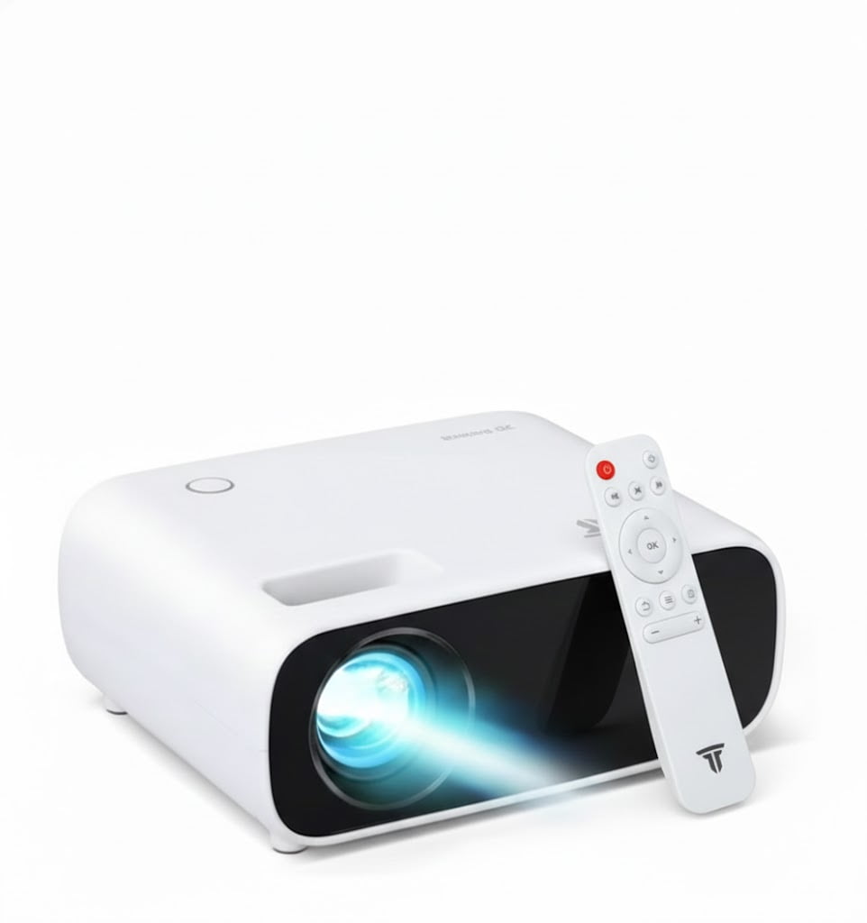Kanstar Native 1080P Projector with 5G WiFi and Bluetooth, 500 ANSI Outdoor Portable Movie Projector for Home Theater