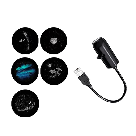 Projector for Bedroom Starry Sky Moon Light Creative LED Night Light USB Projection Lamp Viral Background Light Universal