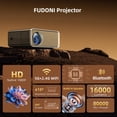 thumbnail image 1 of Projector with WiFi  4K Supported Native 1080P FHD Outdoor Movie Video Projector for Home Theater Compatible w//USB/iOS/Android/Windows/TV Stick, 1 of 8