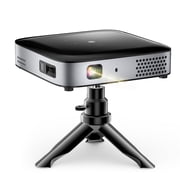 Wireless Projector, Thinnest 0.82" Portable Mini Projector, 10000mAh Built-in Battery for Instant Use, Includes Stand, Home Outdoor Projector with WiFi and Bluetooth, 4K 1080P Supported, Full HD