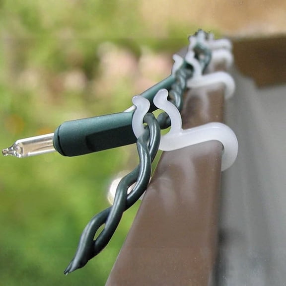 Projectpak Mighty Light Christmas Light Clips Hangers Outdoor Hang Gutter Hooks For Christmas Decoration String Lights Outdoor Lights Clip For Halloween Xmas Gutter Hooks,