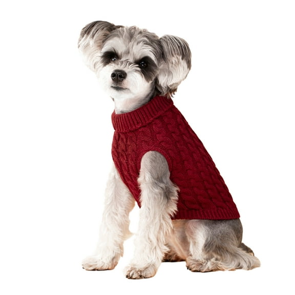 Projectretro Dog Sweater - Warm Sweater Winter Clothes Puppy Soft Coat, Pure Color Dog Sweater for Small Medium and Large Dogs, Pet Clothing Boy Girl