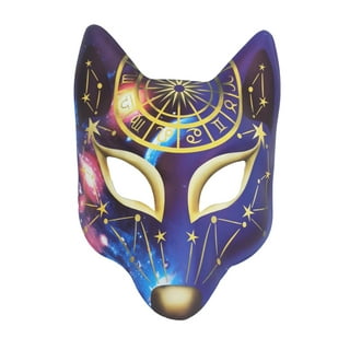Anime Demon Slayer Foxes Mask Hand-painted Japanese Mask Half Face Mask  Festival Ball Kabuki Kitsune Masks Cosplay Prop 