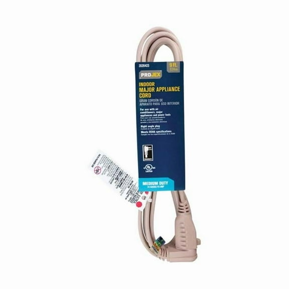 Projex 3526423 125V 9 ft. Appliance Cord, Beige