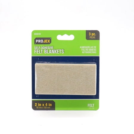 FELT GARD BLKT 2"X4" 3PK (Pack of 1)