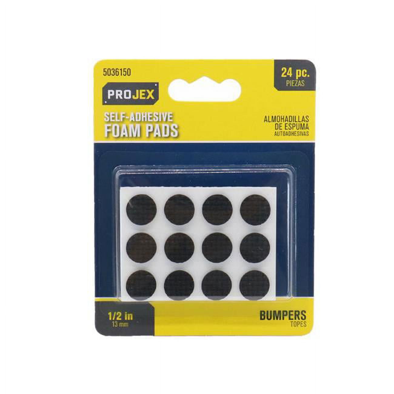 Projex 5036150 0.5 in. Foam Self Adhesive NonSkid Pad Round, Black
