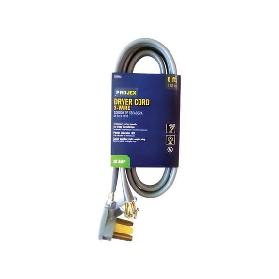 Projex 3506052 6 ft. Dryer Cord - Gray