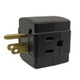 thumbnail image 1 of Projex 3539632 15A Grounded 3 Outlets Adapter, Brown - Pack of 10, 1 of 1
