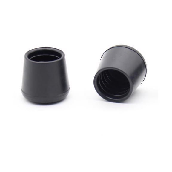 Projex 5035991 1-25 in. Rubber Leg Tip Round, Black - Pack of 2