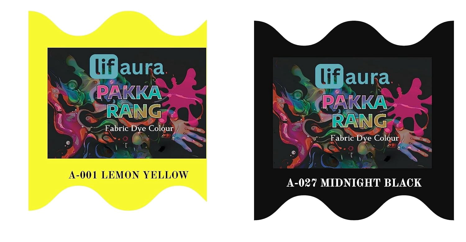 Prokart Lifaura Pakka Rang Fabric Permanent Dye Color Kit Pack of 6 ...