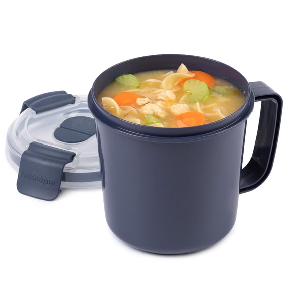 Prokeeper+ Plastic Soup Mug, Ideal Use for Workday Meals and Travel