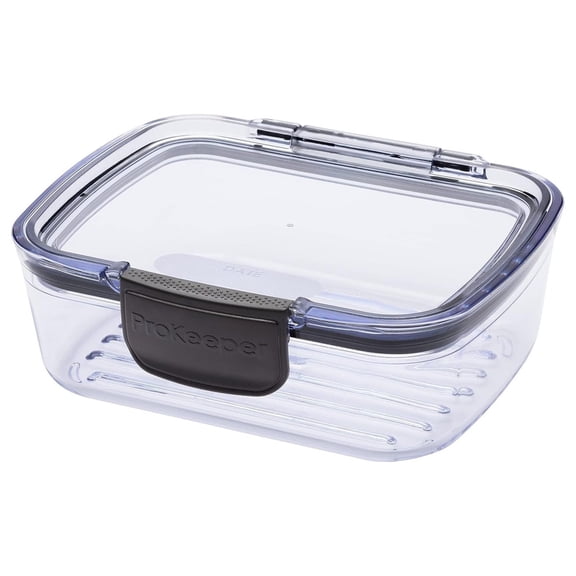 Prokeeper Storage Set Air Tight Silicone Sealed Containers Grooved Bottom Dry Erase Lid Stackable Mini Meat Cheese Food Keeper 0.69L