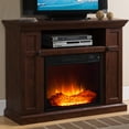 Prokonian Electric Fireplace with 46" Mantle with Storage WQ001, Cherry