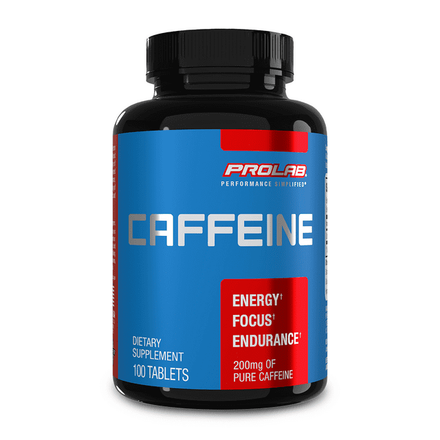 Prolab Nutrition Caffeine Tablets 200mg 100ct Energy Support, Helps