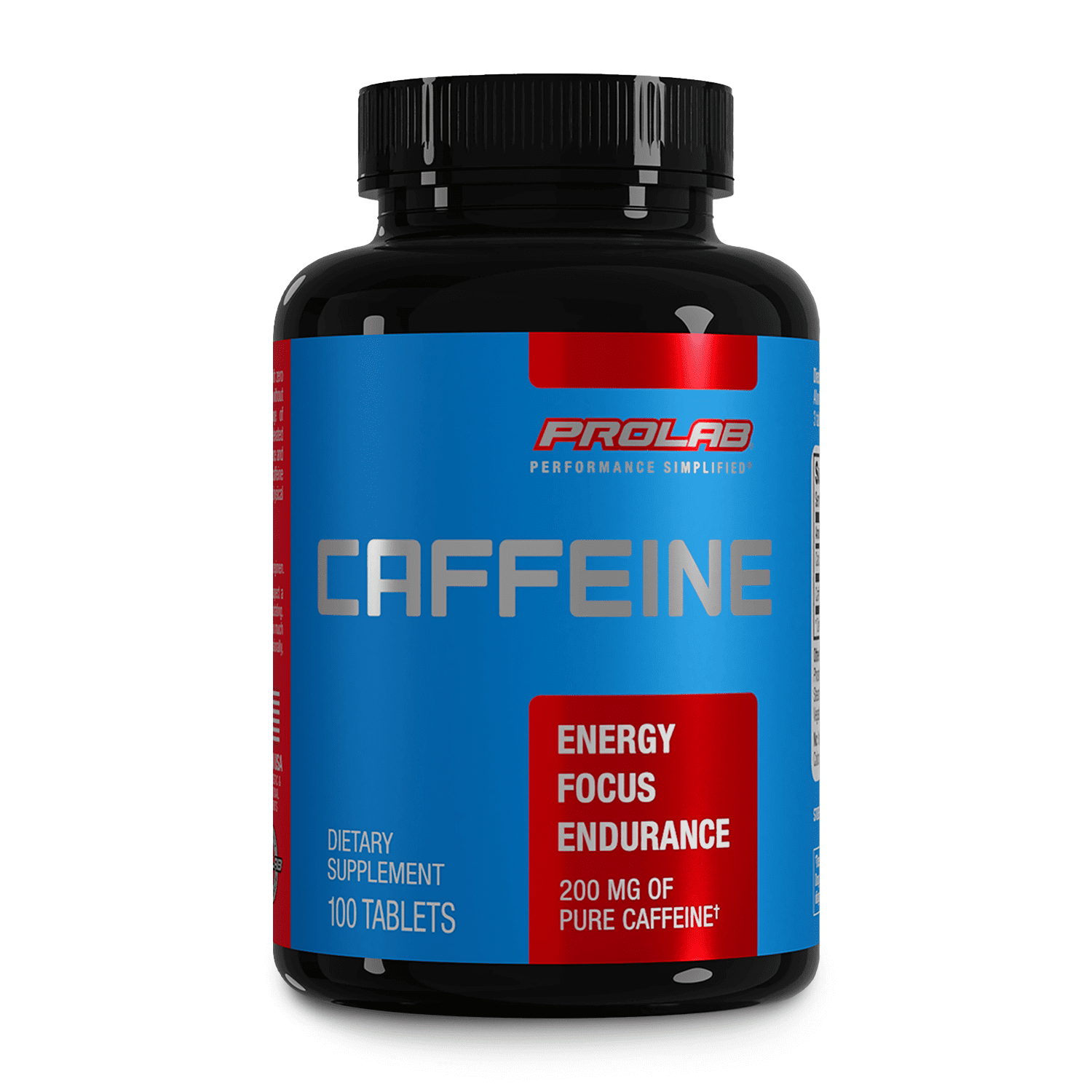 Prolab Nutrition Caffeine Tablets 200mg 100ct Energy Support, Helps