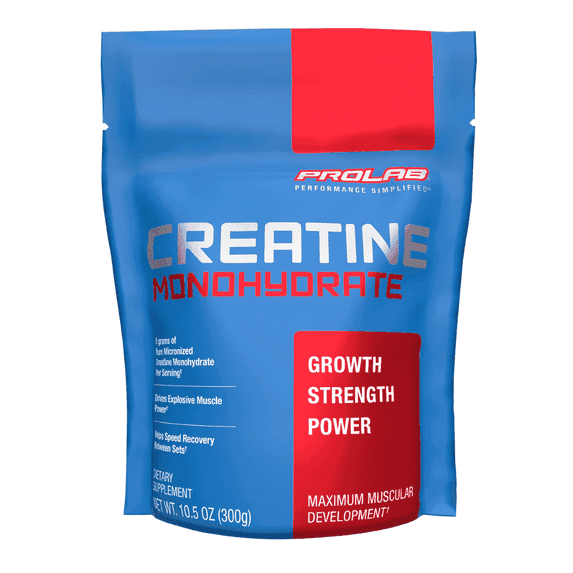 Prolab Nutrition Creatine Monohydrate Micronized Powder, Unflavored (300g, 60 Servings)