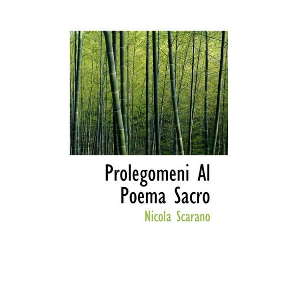 Prolegomeni Al Poema Sacro (Paperback)