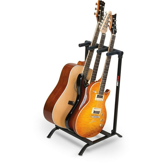 Proline PLMS3 3-Guitar Folding Stand Black