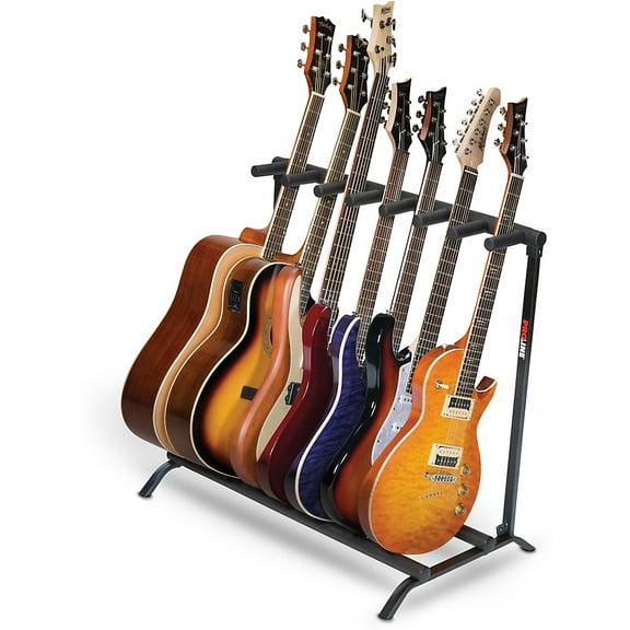 Proline PLMS7 7-Guitar Folding Stand Black