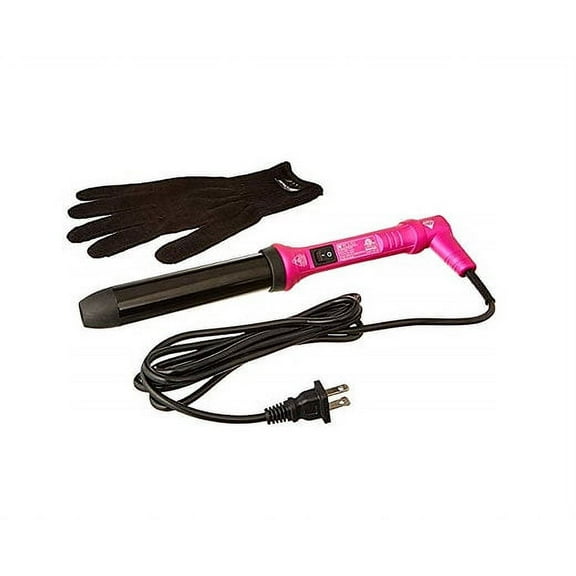 Proliss Diamond Twister Curling Iron Wand For Tailored Hair Styling, Pink (32mm)