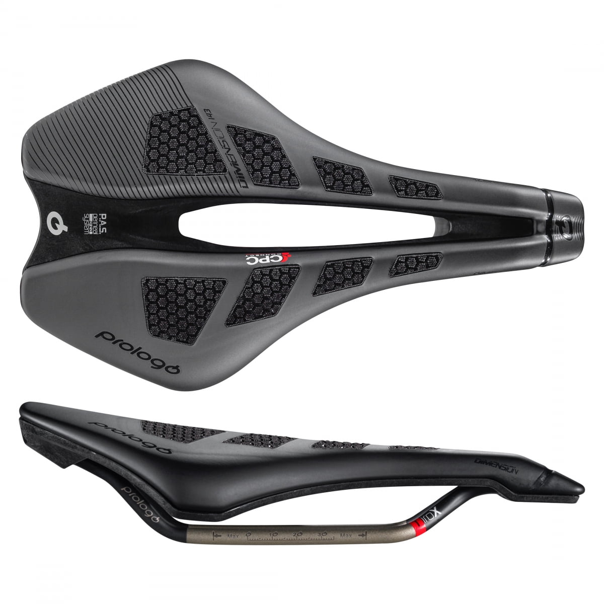Prologo Dimension CPC Saddle - Tirox, Hard Black, 143 mm Prologo Dimension CPC Saddle - Tirox, Hard Black, 143 mm