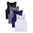 thumbnail image 1 of Prolriy Athletic Gym Workout Tops Tops 4 Tops Women's Pieces Crop Blouse Crop Tank Sport Sleeveless Women's Blouse Tank Top for Women, Womens Tops Multicolor L, 1 of 2