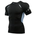 thumbnail image 1 of Prolriy Athletic Workout Shirts for Men, Mens Summer Leisure Sports T Shirt Fashion Lapel 3D Gradient Short Sleeved Round Neck T Shirt Men Compression Shirt Men, Mens Shirts Grey XXXL, 1 of 2